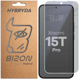 Prywatyzujące szkło hybrydowe Bizon Hybrid Shadow do Xiaomi 15T Pro, matowe
