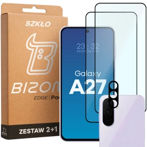 2x Szkło + szybka na aparat Bizon Glass Edge Pack do Galaxy A27 5G