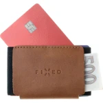 Skórzany portfel na karty, banknoty Fixed Tiny Wallet, brązowy