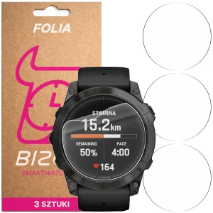 Folia ochronna na ekran zegarka Bizon Watch Film HydroFlex do Garmin Epix Pro 2 gen. 47 mm, 3 sztuki