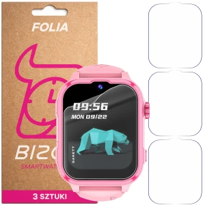 Folia ochronna na ekran zegarka Bizon Watch Film HydroFlex do Garett Kids Hero Pro 4G, 3 sztuki