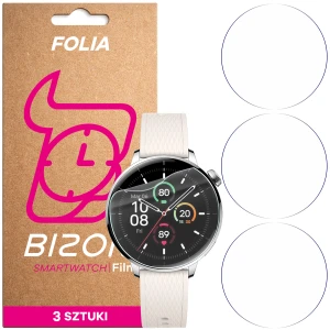 Folia ochronna na ekran zegarka Bizon Watch Film HydroFlex do OnePlus Watch 3 43 mm, 3 sztuki