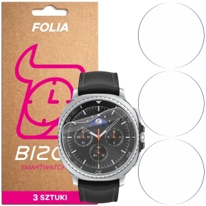 Folia ochronna na ekran zegarka Bizon Watch Film HydroFlex do Galaxy Watch 8 Classic 46 mm, 3 sztuki