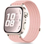 Pasek Tech-Protect Nylon do Huawei Watch Fit 5 / 5 Pro / 4 / 4 Pro / 3,  jasny różowy