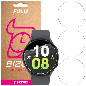 Folia ochronna na ekran zegarka Bizon Watch Film HydroFlex do Galaxy Watch 5 44mm, 3 sztuki