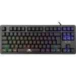 Klawiatura gamingowa przewodowa RGB, Baracuda KRILL USB, 87 klawiszy, czarna