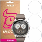 Folia ochronna na ekran zegarka Bizon Watch Film HydroFlex do Huawei Watch Buds 2, 3 sztuki