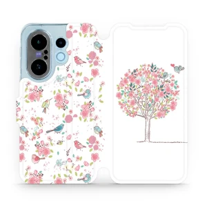 Etui z klapką do Vivo X200 FE, Mobiwear Book, różowy gaj