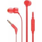 Słuchawki dokanałowe przewodowe JBL T160, 3,5mm, czerwone