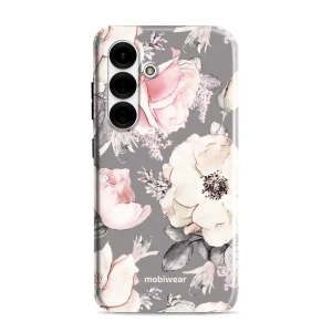 Etui ochronne do Galaxy S25, Mobiwear Elite Pro, różowo-kwieciste