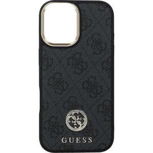 Etui Guess 4G Strass Logo do MagSafe do iPhone 17, czarne
