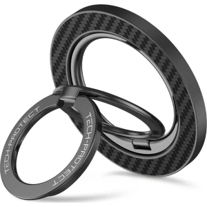 Magnetyczny uchwyt na telefon / na palec / stojak Tech-Protect MMR800 MagSafe Phone Ring Carbon, czarny