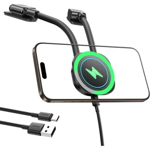 Uchwyt samochodowy z ładowaniem indukcyjnym Qi 15W Baseus PrimeTrip C03sPro do MagSafe na kokpit, czarny