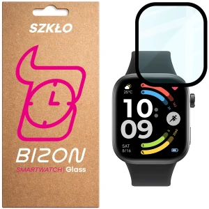 Szkło hybrydowe Bizon Watch Glass Edge Hybrid dla Xiaomi Redmi Watch 6, czarne