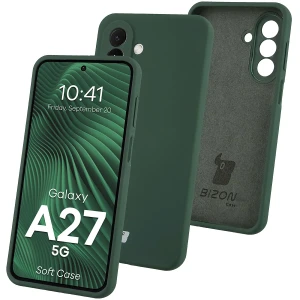 Silikonowe etui Bizon Soft Case do Galaxy A27 5G, ciemnozielone