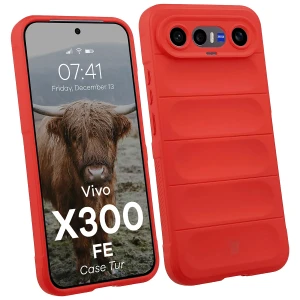 Pancerne etui Bizon Case Tur do Vivo X300 FE, czerwone