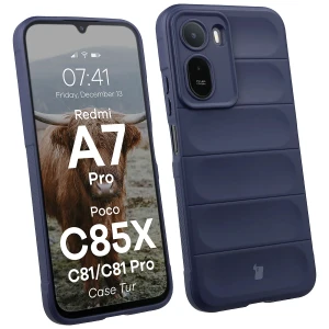 Pancerne etui Bizon Case Tur do Xiaomi Redmi A7 Pro / POCO C85X / C81 / C81 Pro, granatowe