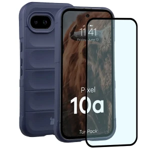 Pancerne etui + szkło hartowane Bizon Tur Pack do Google Pixel 10a, granatowe