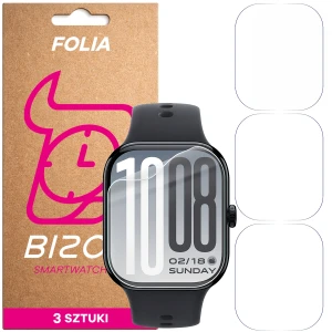 Folia ochronna na ekran zegarka Bizon Watch Film HydroFlex do Vivo Watch GT 2, 3 sztuki