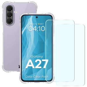 Elastyczne etui + 2x szkło hartowane Bizon Case Clear Pack do Galaxy A27 5G