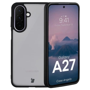 Etui Bizon Case Angelo do Galaxy A27 5G, przydymione z czarną ramką