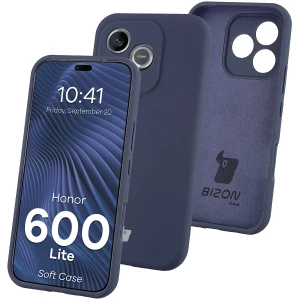 Silikonowe etui Bizon Soft Case do Honor 600 Lite 5G, ciemnoniebieskie