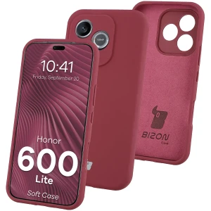Silikonowe etui Bizon Soft Case do Honor 600 Lite 5G, ciemnofioletowe