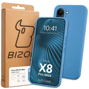 Silikonowe etui Bizon Soft Case do Xiaomi POCO X8 Pro Max, niebieskie