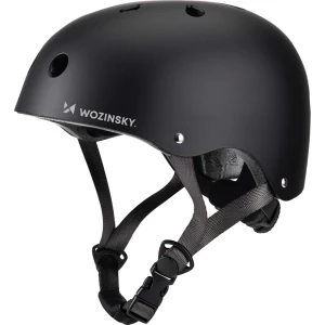 Kask rowerowy BMX/hulajnoga Wozinsky HT-38, 48-52 cm, czarny