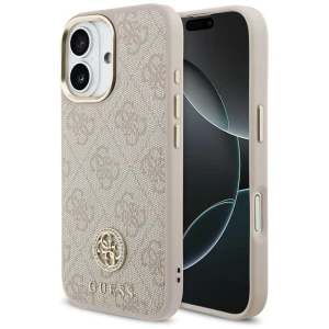Etui Guess 4G Strass Logo do MagSafe do iPhone 17, różowe
