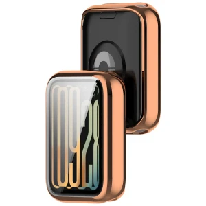 Etui z osłoną ekranu Bizon Case Watch Felipe do Xiaomi Smart Band 10 Pro, różowozłote