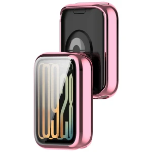 Etui z osłoną ekranu Bizon Case Watch Felipe do Xiaomi Smart Band 10 Pro, różowe