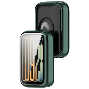 Etui z osłoną ekranu Bizon Case Watch Felipe do Xiaomi Smart Band 10 Pro, zielone