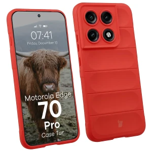 Pancerne etui Bizon Case Tur do Motorola Edge 70 Pro, czerwone