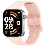 Silikonowy pasek Bizon Strap Watch Silicone do Xiaomi Redmi Watch 6 / 5 / 4 /Smart Band 10 Pro / 9 Pro / 8 Pro, różowy