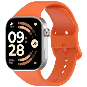 Silikonowy pasek Bizon Strap Watch Silicone do Xiaomi Redmi Watch 6 / 5 / 4 /Smart Band 10 Pro / 9 Pro / 8 Pro, pomarańczowy