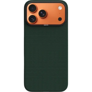 Etui YAXO Aramid Fiber Ultra Slim do MagSafe do iPhone 17 Pro, ciemnozielone