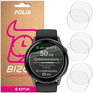 Folia ochronna na ekran zegarka Bizon Watch Film HydroFlex do Garmin Venu 4 41 mm, 6 sztuk