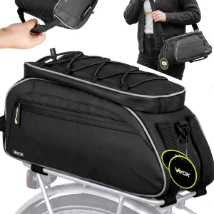 Sakwa, torba rowerowa na bagażnik z bocznymi kieszeniami, Vayox VA0448 10L, czarna