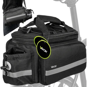 Sakwa, torba rowerowa na bagażnik z kieszeniami bocznymi, Vayox VA0449 10 - 29L, czarna