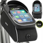 Uchwyt rowerowy, sakwa, torba na ramę z miejscem na telefon, Vayox VA0450 1.2L, czarna