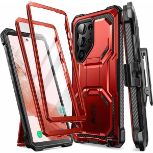 OUTLET: Etui pancerne Supcase i-Blason Armorbox SP+noSP do Galaxy S23 Ultra 5G, czerwone