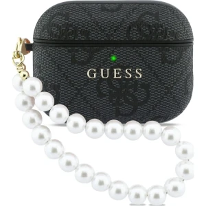 OUTLET: Etui Guess 4G Pearl Strap do  AirPods Pro 3, czarne
