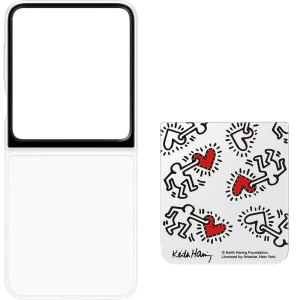 OUTLET: Etui Samsung FlipSuit do Galaxy Z Flip7 FE / Z Flip6, przezroczyste z wymienną płytką Keith Haring