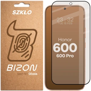 Matowe szkło hartowane Bizon Glass Matte do Honor 600 5G / 600 Pro 5G, czarna ramka