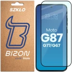 Szkło hartowane Bizon Glass Edge do Motorola Moto G67 5G / G77 5G / G87 5G, czarna ramka