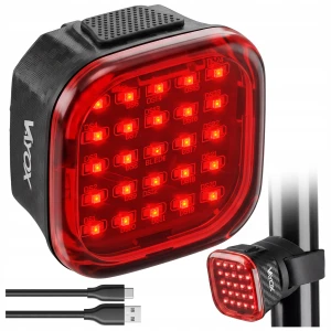 Lampka rowerowa tylna 60lm, światło stop, Vayox VAR60 IPX6 500 mAh, czarna