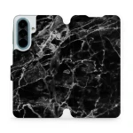 Etui z klapką do Galaxy A27 5G, Mobiwear Book, czarny marmur