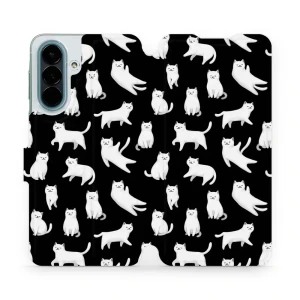 Etui z klapką do Galaxy A27 5G, Mobiwear Book, kotki luna