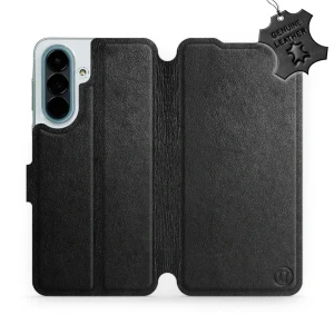 Etui z naturalnej skóry do Galaxy A27 5G, Mobiwear Leather, czarne